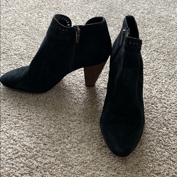 Black Suede Booties - Picture 1 of 4